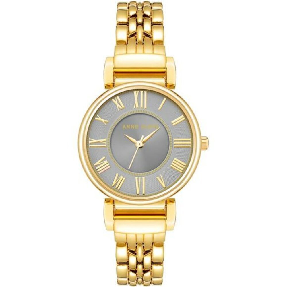 Anne Klein Gold Bracelet Watch Roman Numerals Quartz Water Resistant 30mm